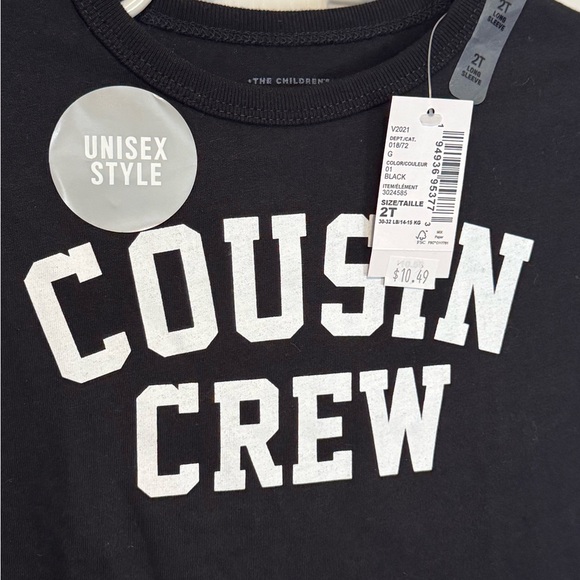 The Children's Place Black Cousin Crew Long Sleeve Tee - Picture 4 of 7